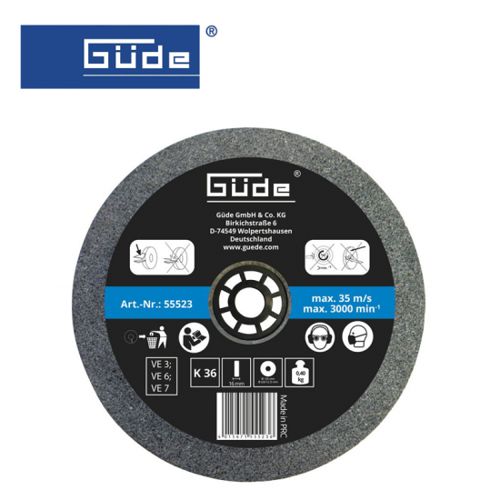 Güde δίσκος λείανσης για τροχό 125X16X20 MM K 36