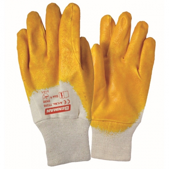 Γάντια με επικάλυψη νιτριλίου (NBR) πάχους 0.9 mm