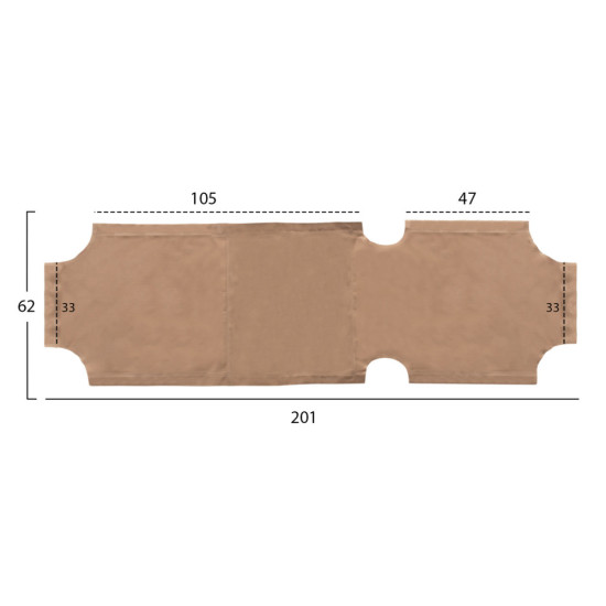 ΠΑΝΙ TEXTILENE 600gr/m2 2X1 ΑΝΤΑΛΛΑΚΤΙΚΟ ΞΑΠΛΩΣΤΡΑΣ HM5072.70 ΜΠΕΖ